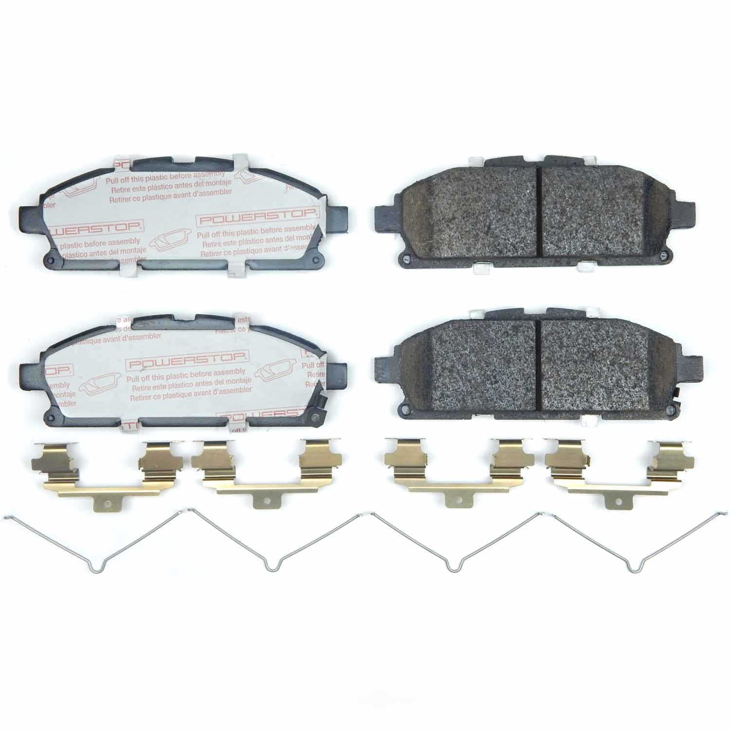 PowerStop NXT-1552 Next Gen Carbon Fiber-Ceramic Brake Pads with Hardware Kit