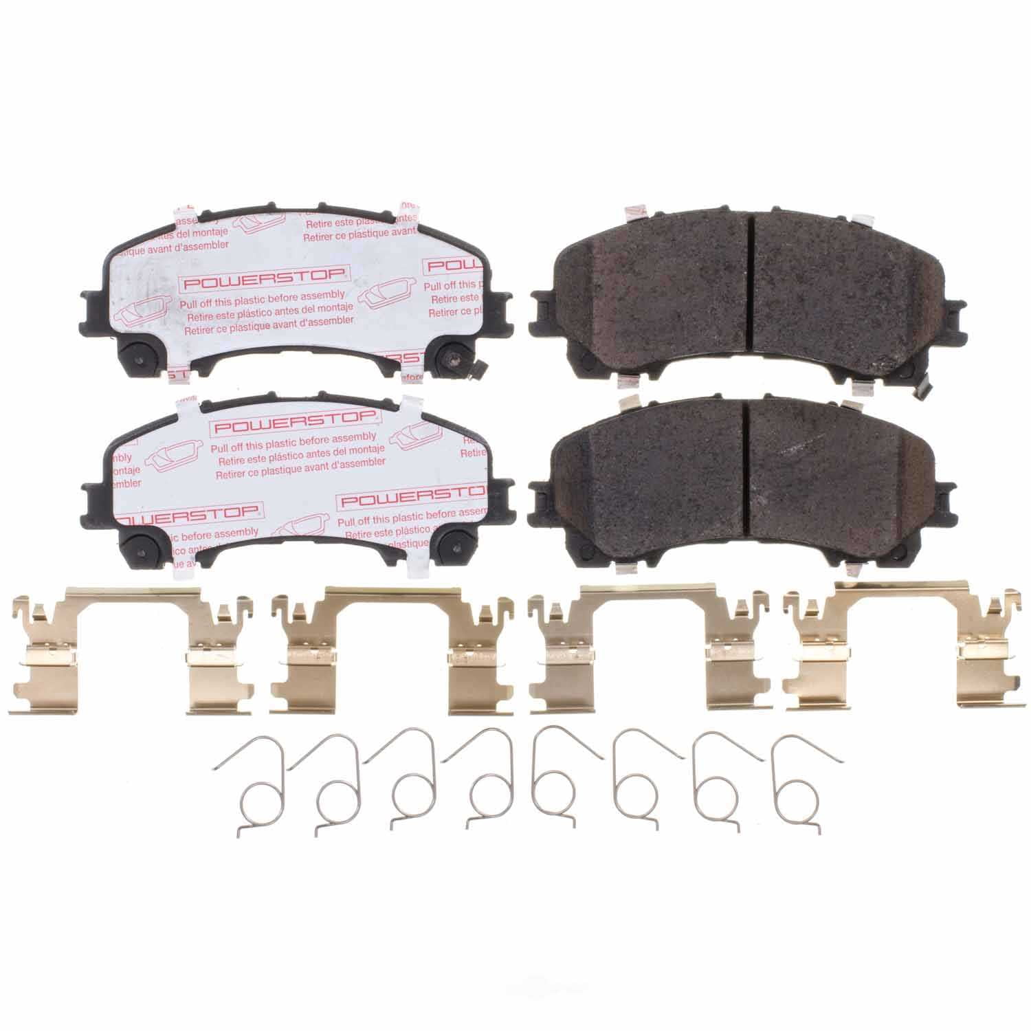 PowerStop NXT-1736B Next Gen Carbon Fiber-Ceramic Brake Pads with Hardware Kit