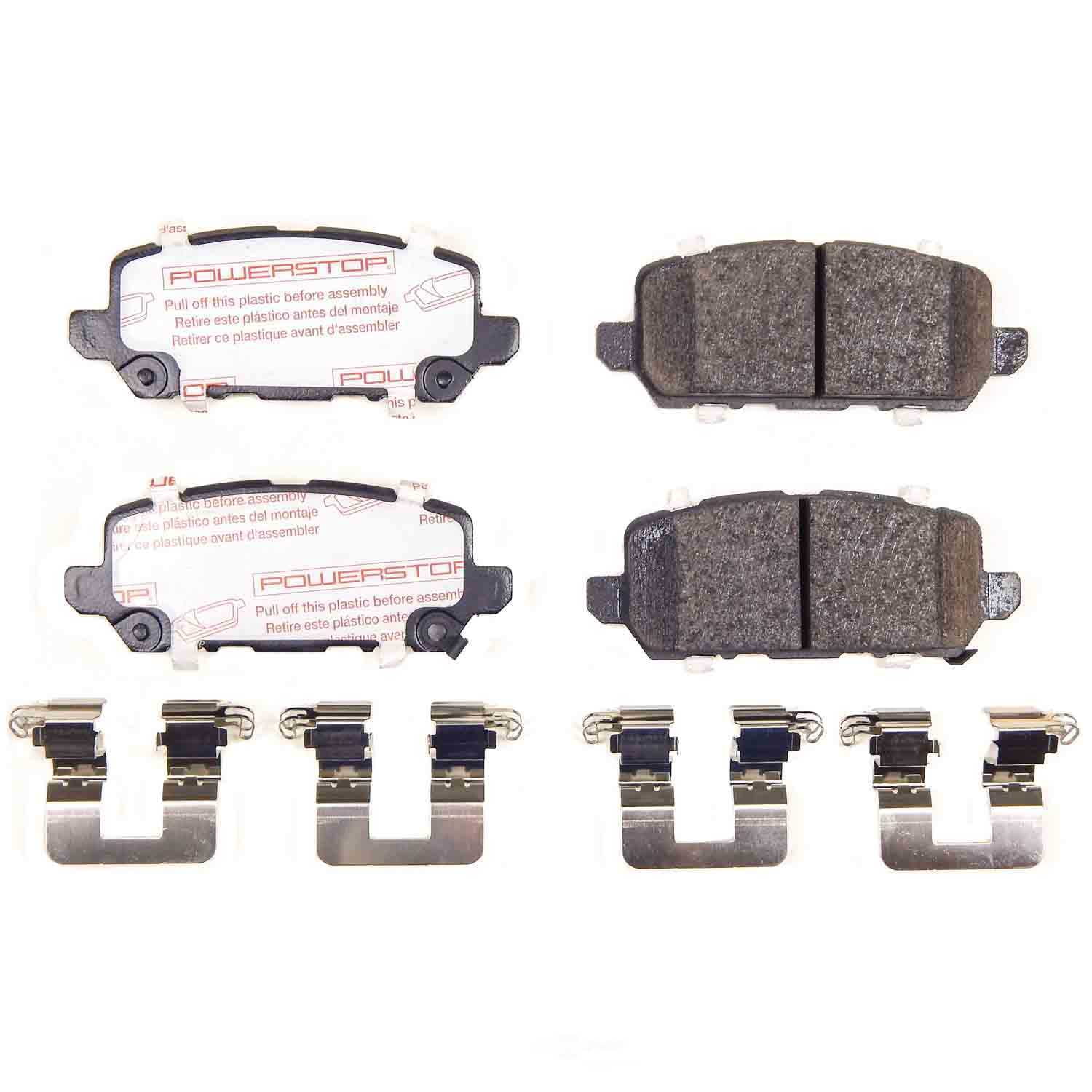 PowerStop NXT-1841 Next Gen Carbon Fiber-Ceramic Brake Pads with Hardware Kit