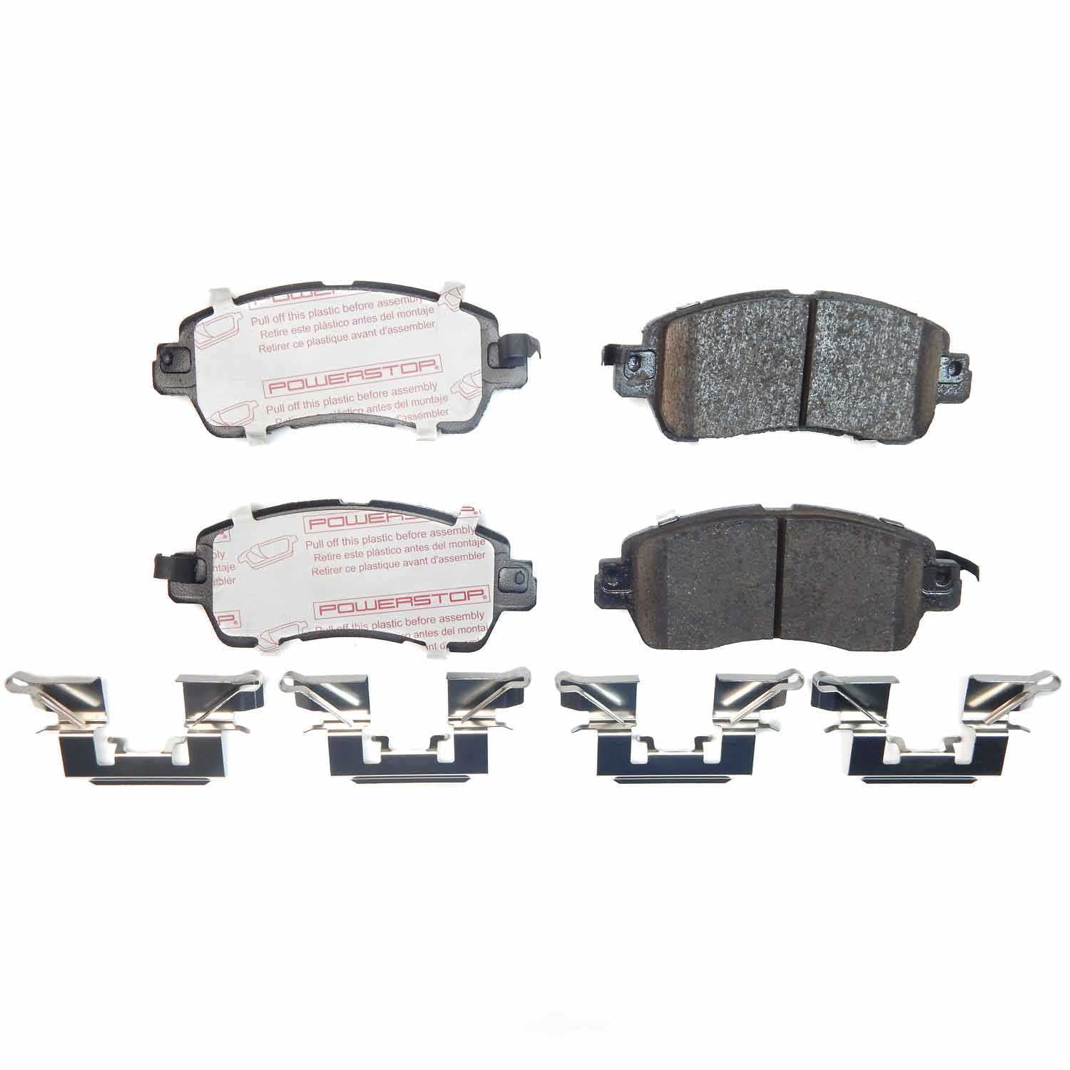 PowerStop NXT-1852 Next Gen Carbon Fiber-Ceramic Brake Pads with Hardware Kit