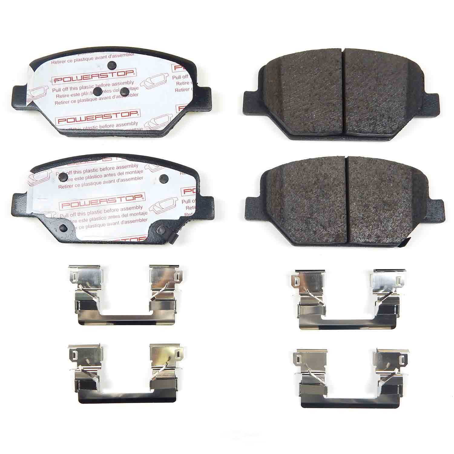 PowerStop NXT-1886 Next Gen Carbon Fiber-Ceramic Brake Pads with Hardware Kit