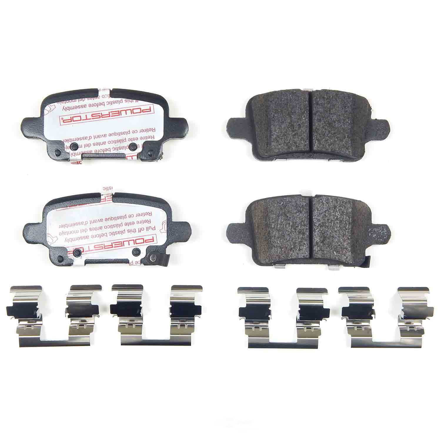 PowerStop NXT-1915 Next Gen Carbon Fiber-Ceramic Brake Pads with Hardware Kit