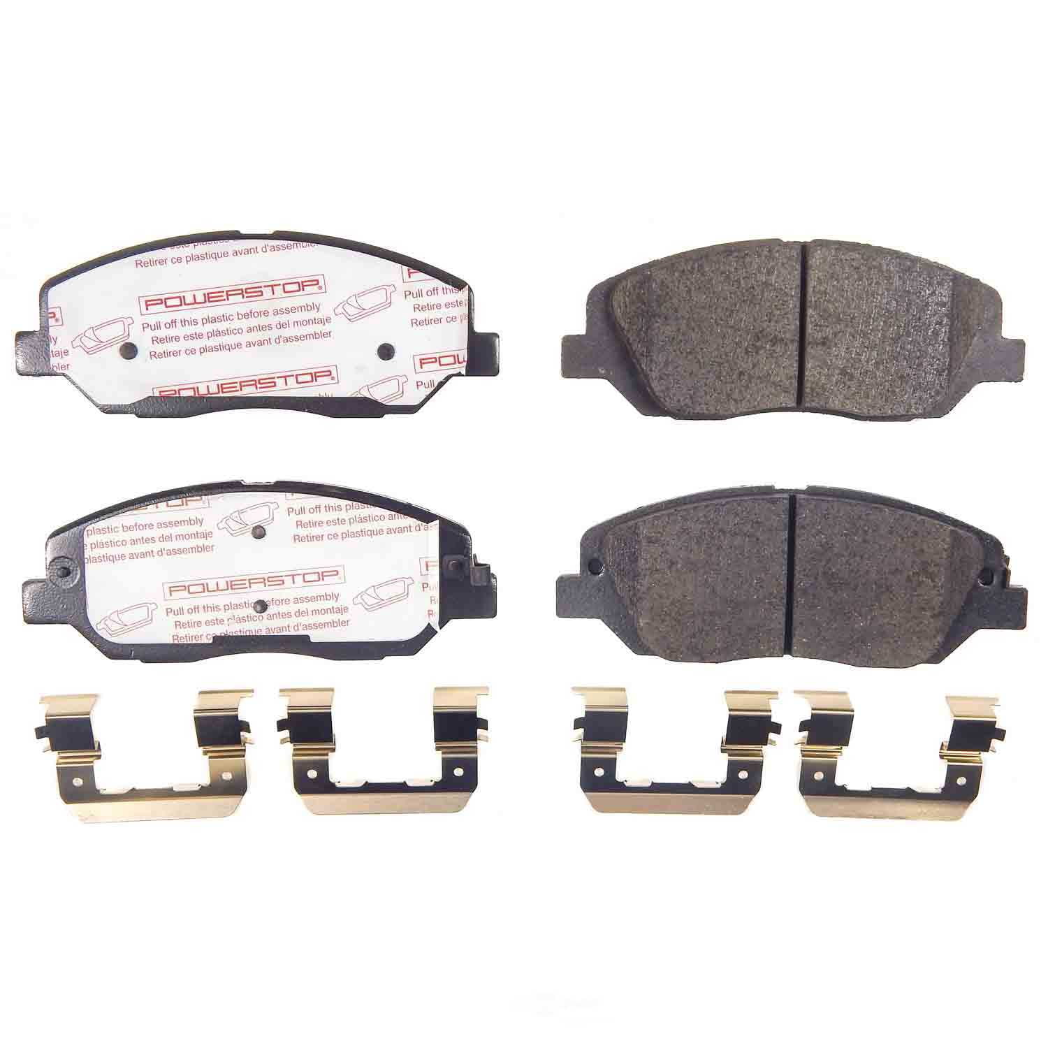 PowerStop NXT-1917 Next Gen Carbon Fiber-Ceramic Brake Pads with Hardware Kit