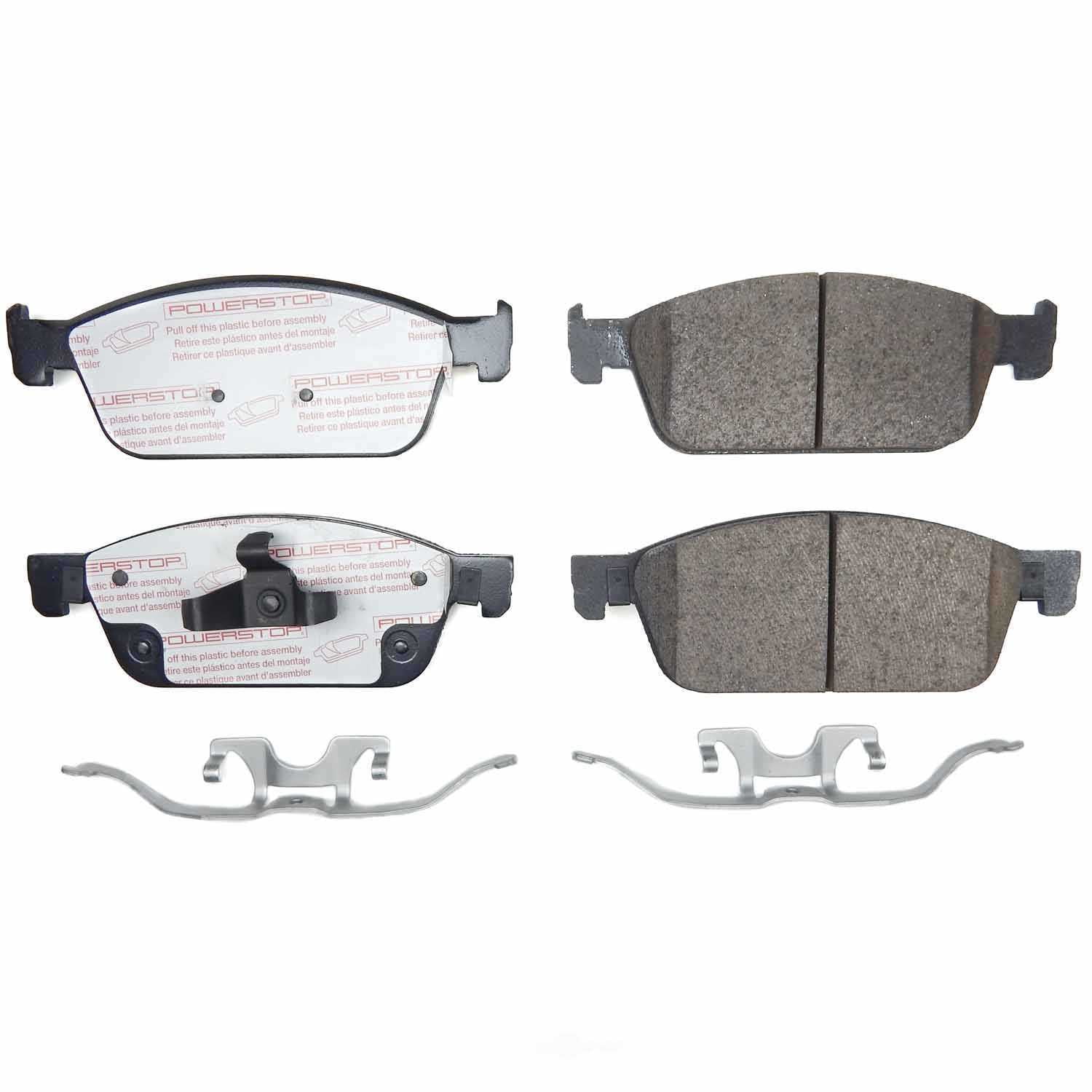 PowerStop NXT-1978 Next Gen Carbon Fiber-Ceramic Brake Pads with Hardware Kit