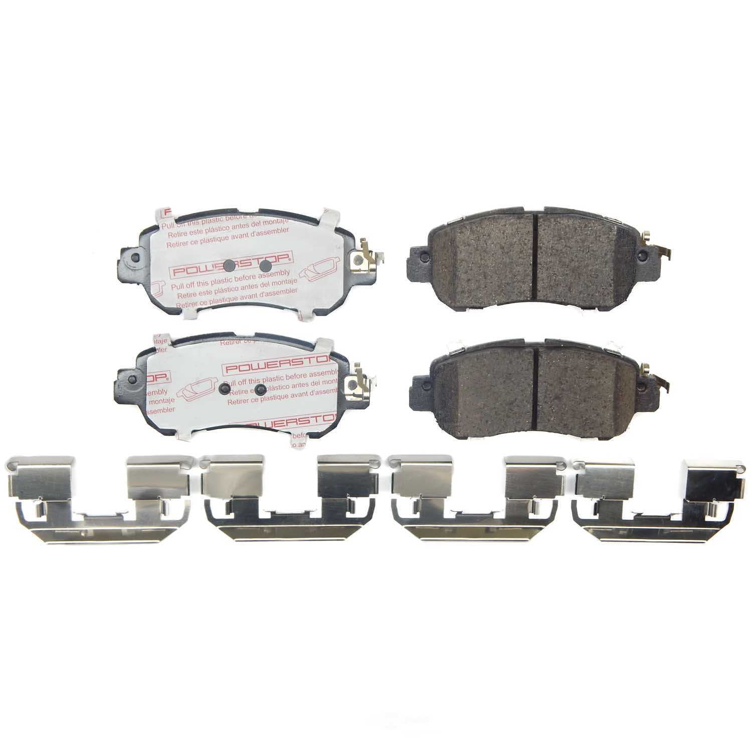 PowerStop NXT-2038 Next Gen Carbon Fiber-Ceramic Brake Pads with Hardware Kit