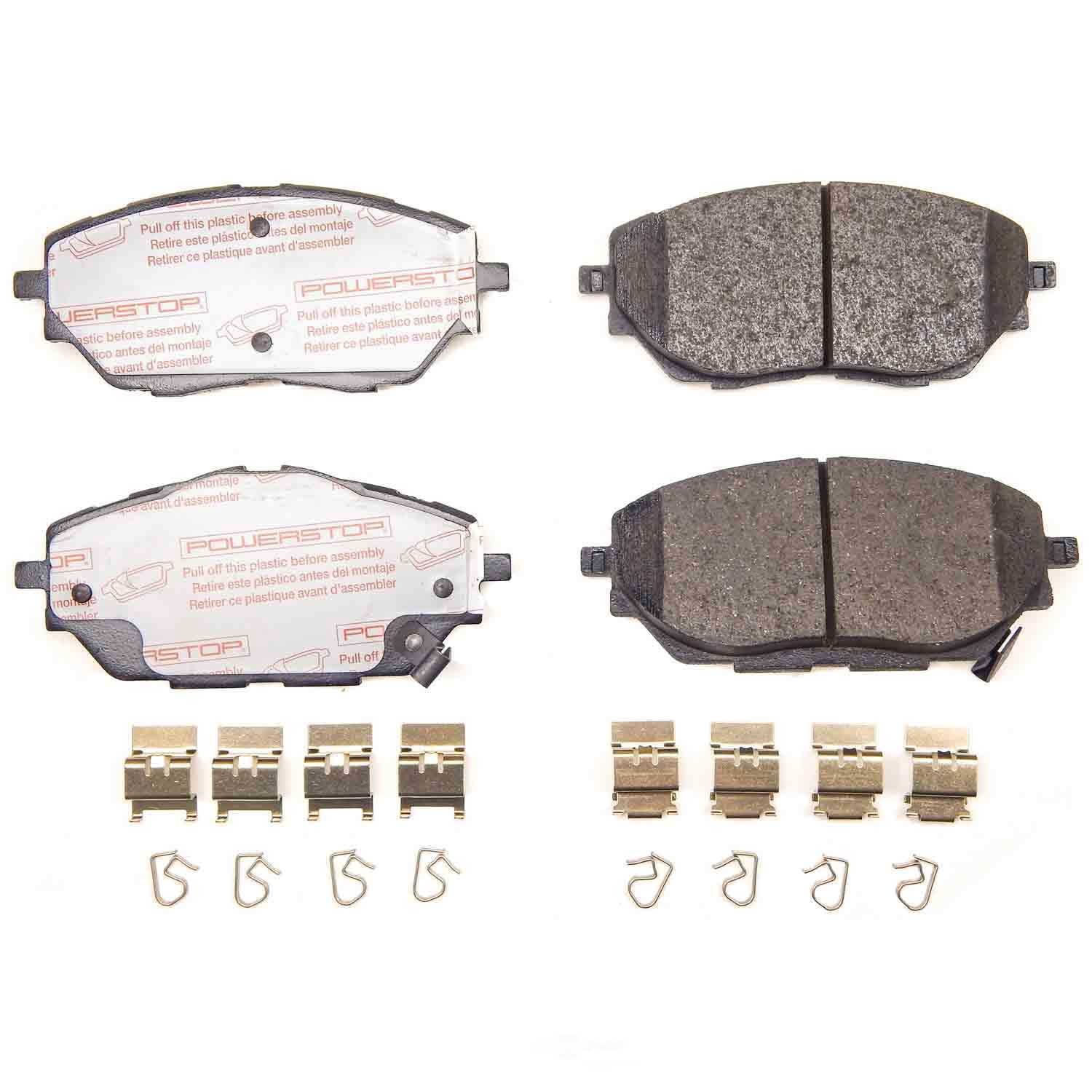 PowerStop NXT-2065 Next Gen Carbon Fiber-Ceramic Brake Pads with Hardware Kit