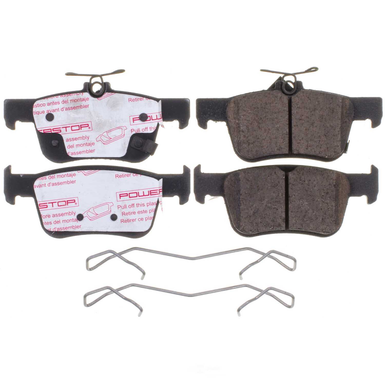 PowerStop NXT-2102 Next Gen Carbon Fiber-Ceramic Brake Pads with Hardware Kit