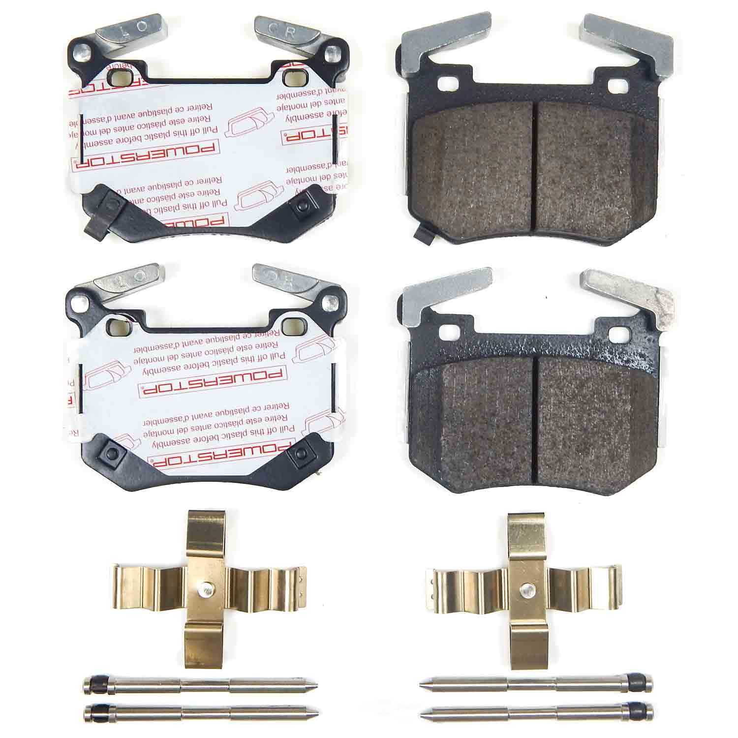 PowerStop NXT-2144 Next Gen Carbon Fiber-Ceramic Brake Pads with Hardware Kit
