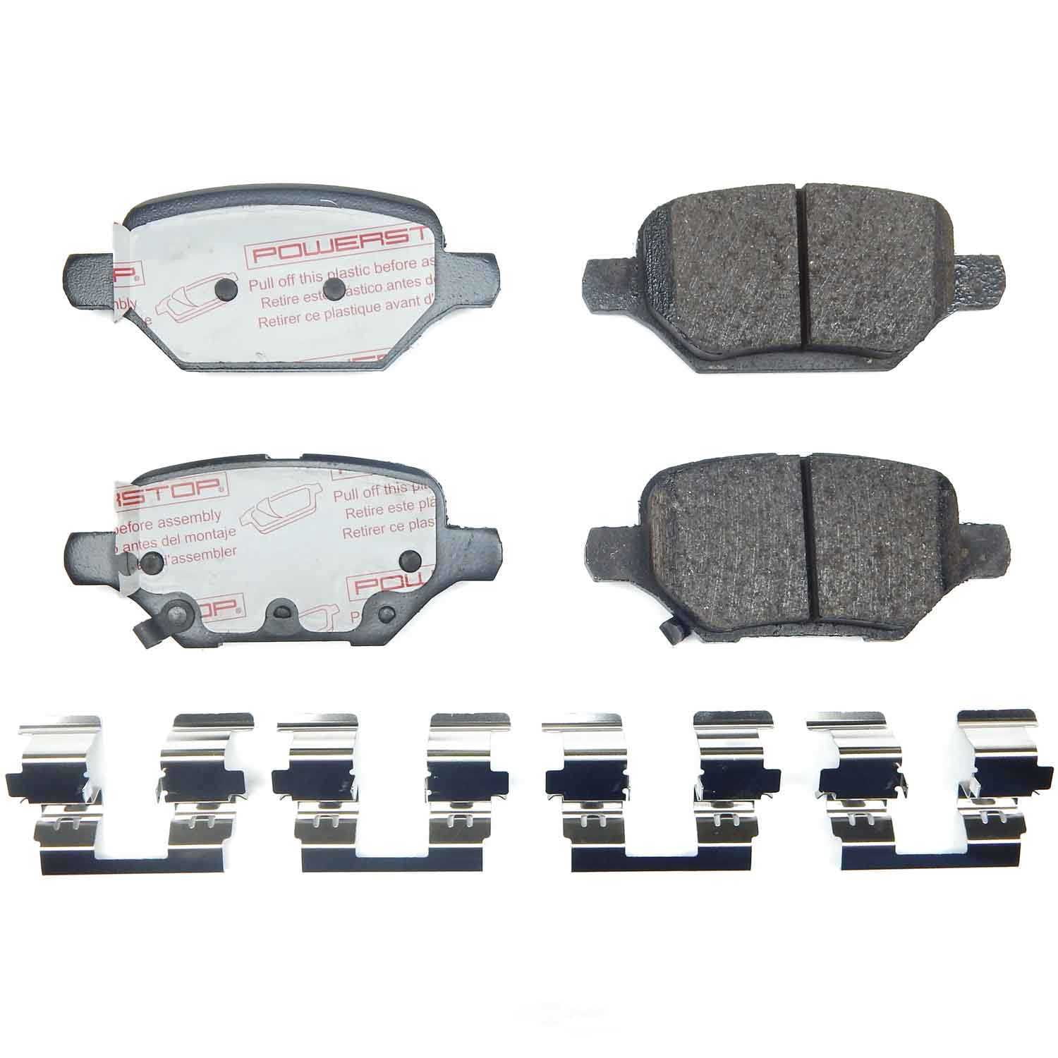 PowerStop NXT-2168 Next Gen Carbon Fiber-Ceramic Brake Pads with Hardware Kit