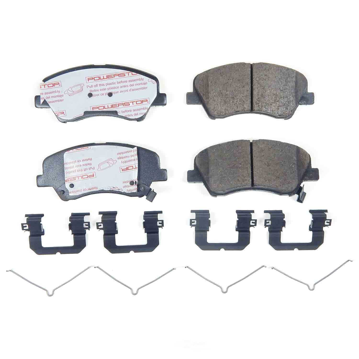 PowerStop NXT-2190 Next Gen Carbon Fiber-Ceramic Brake Pads with Hardware Kit