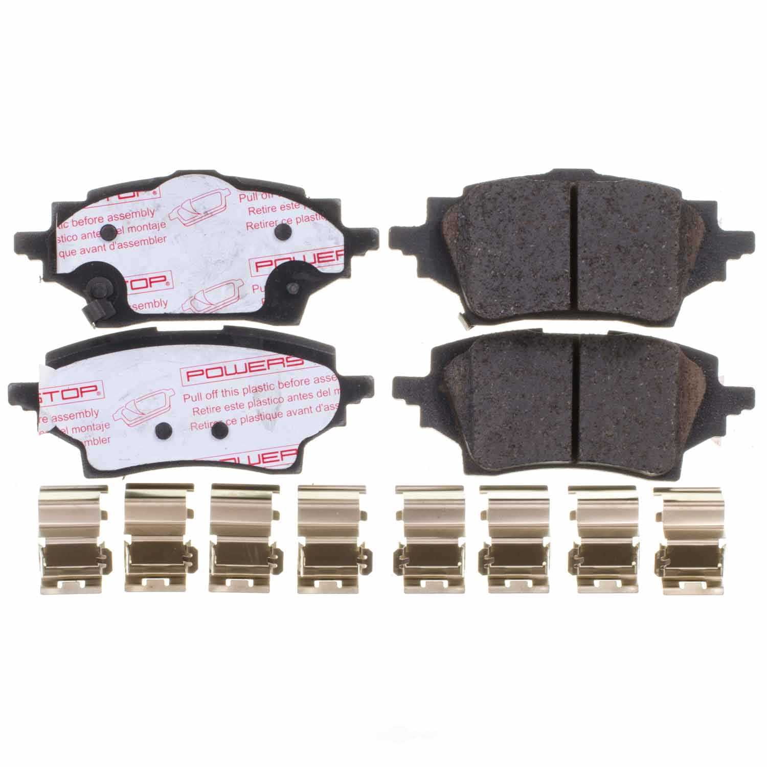 PowerStop NXT-2202 Next Gen Carbon Fiber-Ceramic Brake Pads with Hardware Kit
