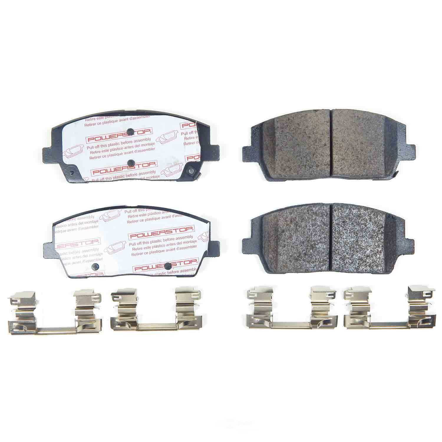PowerStop NXT-2215 Next Gen Carbon Fiber-Ceramic Brake Pads with Hardware Kit