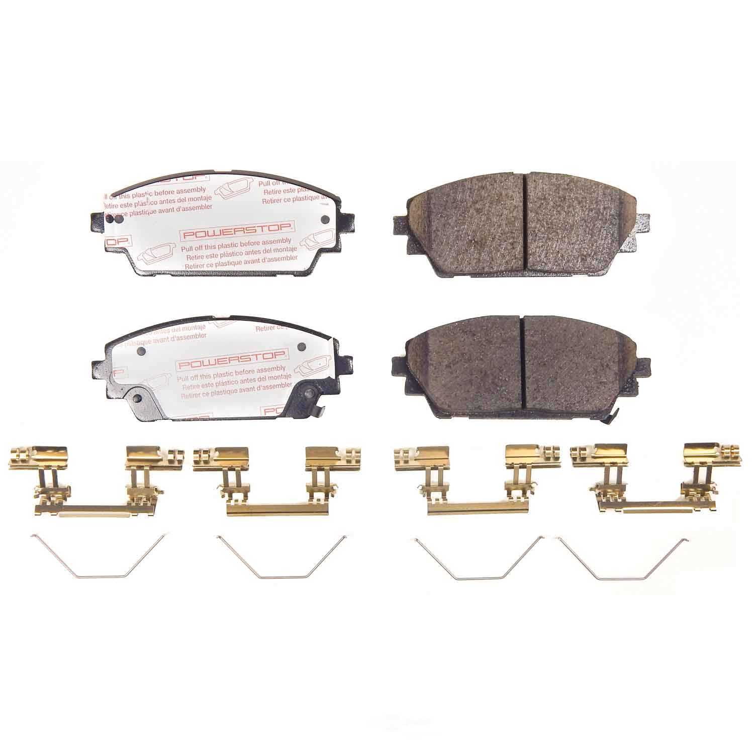 PowerStop NXT-2218 Next Gen Carbon Fiber-Ceramic Brake Pads with Hardware Kit