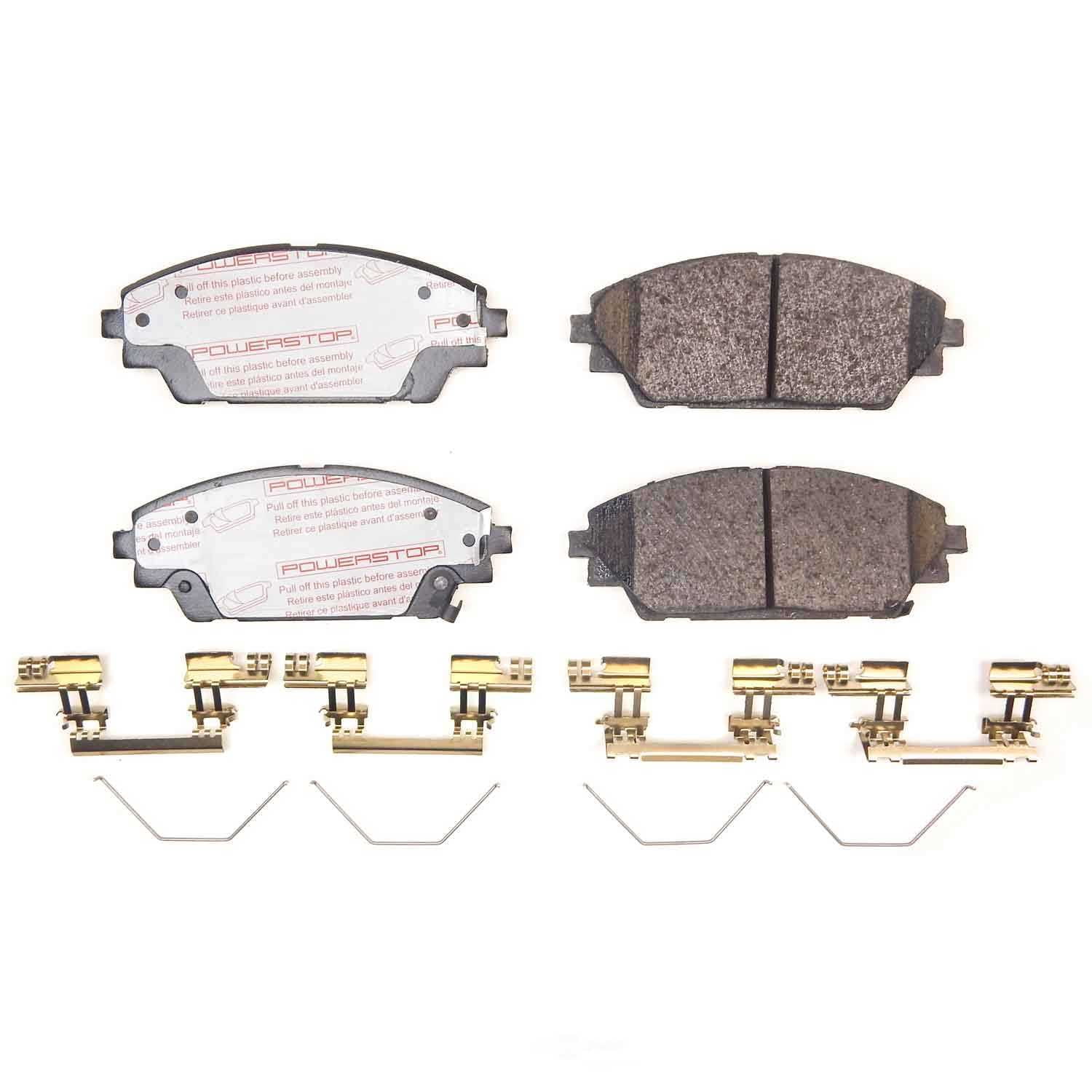 PowerStop NXT-2275 Next Gen Carbon Fiber-Ceramic Brake Pads with Hardware Kit
