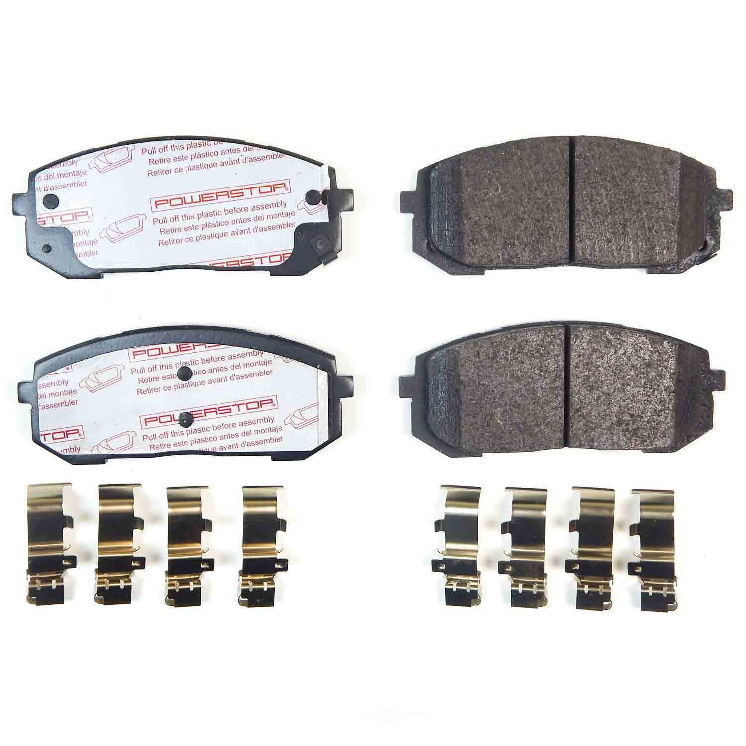 PowerStop NXT-2302 Next Gen Carbon Fiber-Ceramic Brake Pads with Hardware Kit