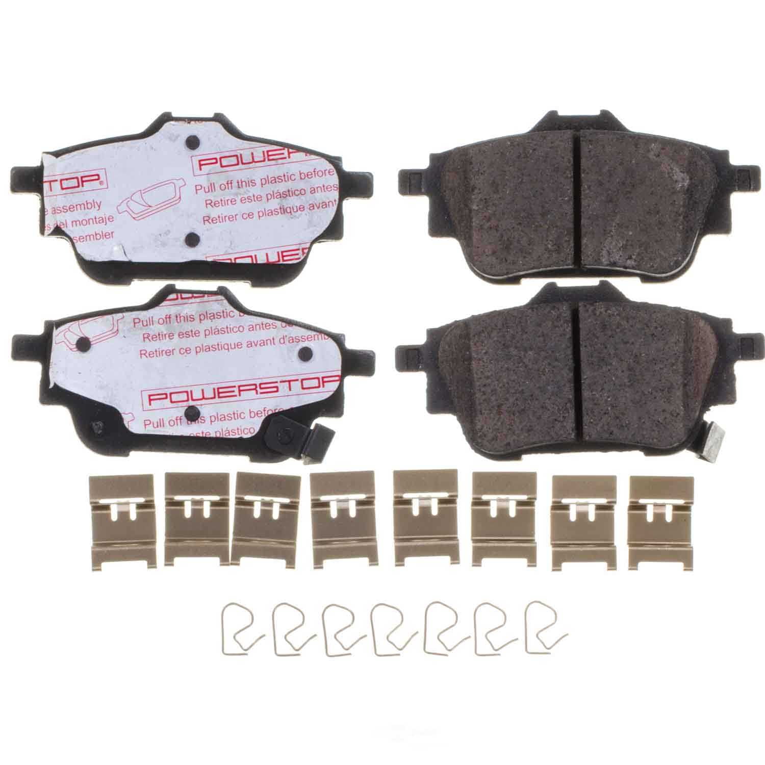 PowerStop NXT-2306 Next Gen Carbon Fiber-Ceramic Brake Pads with Hardware Kit