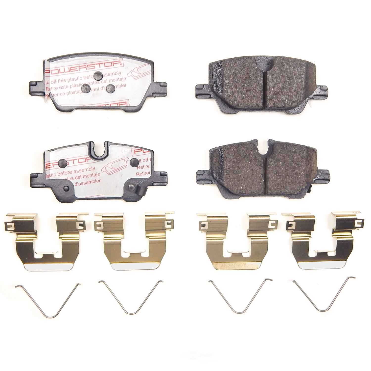 PowerStop NXT-2308 Next Gen Carbon Fiber-Ceramic Brake Pads with Hardware Kit