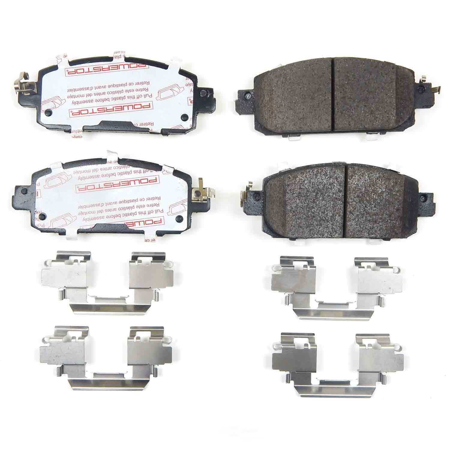 PowerStop NXT-2310 Next Gen Carbon Fiber-Ceramic Brake Pads with Hardware Kit