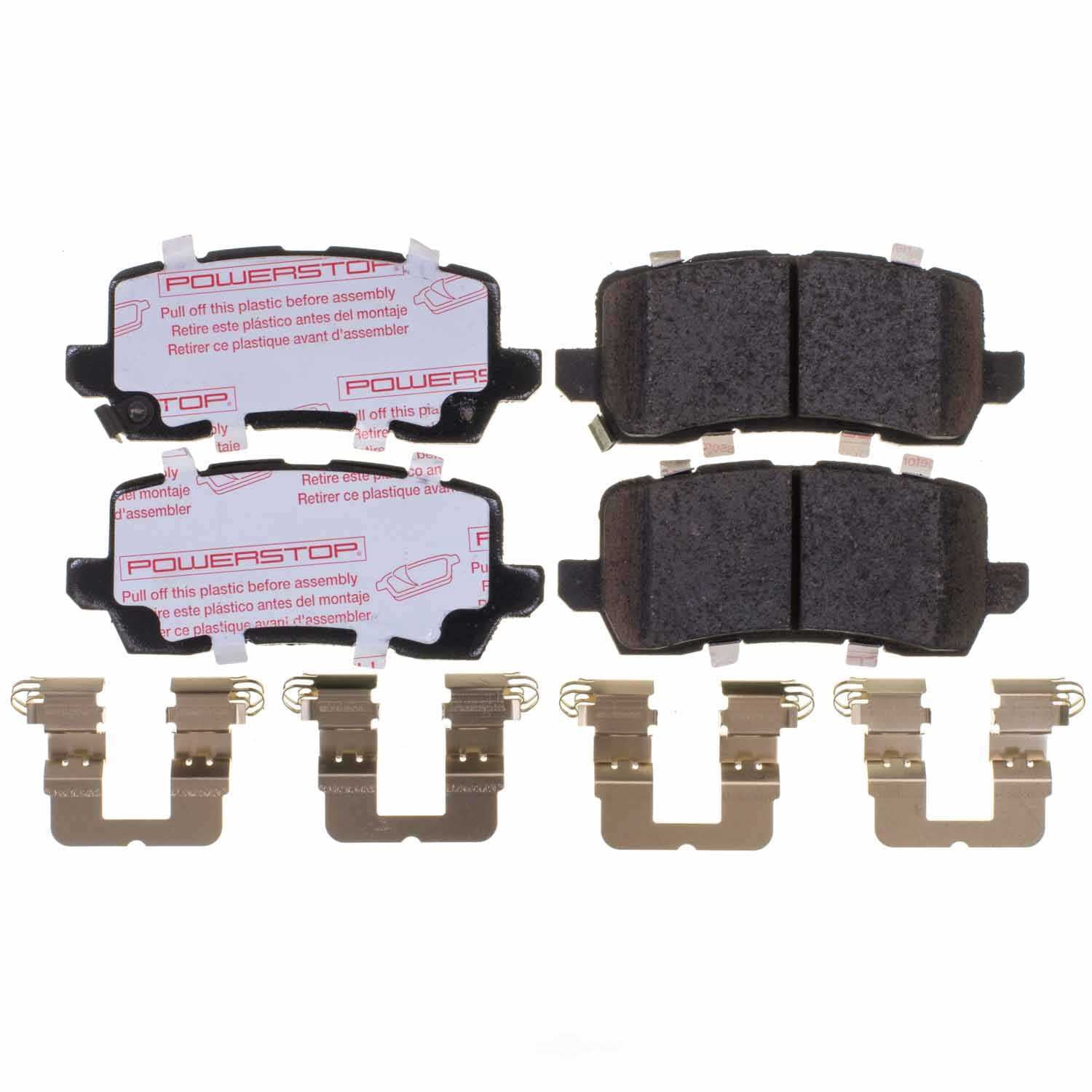 PowerStop NXT-2372 Next Gen Carbon Fiber-Ceramic Brake Pads with Hardware Kit
