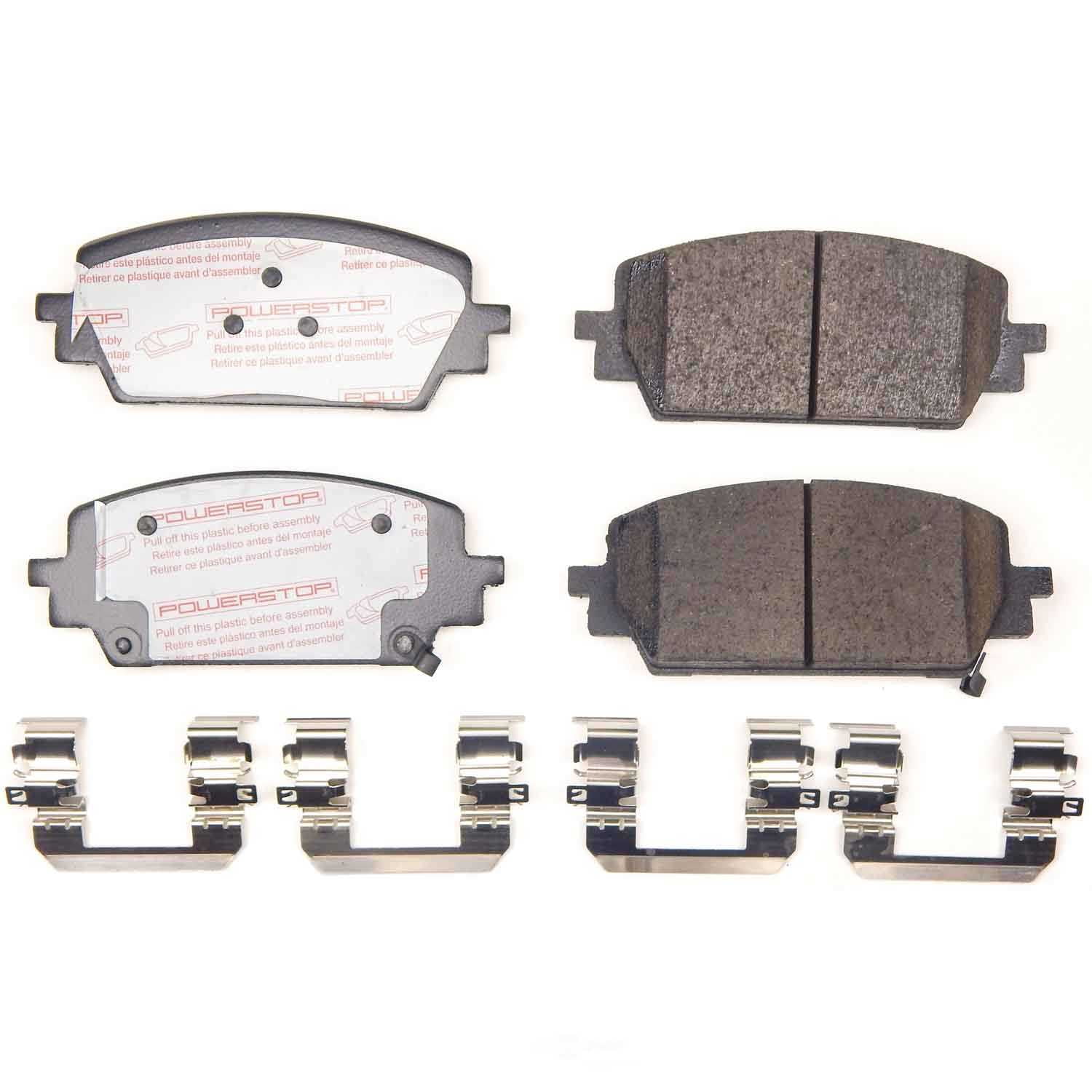 PowerStop NXT-2380 Next Gen Carbon Fiber-Ceramic Brake Pads with Hardware Kit