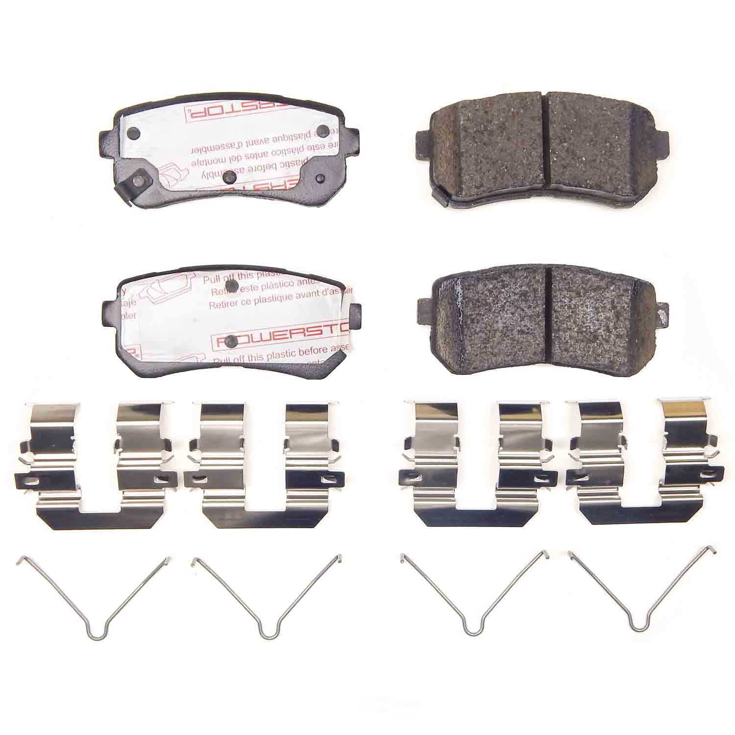 PowerStop NXT-6010 Next Gen Carbon Fiber-Ceramic Brake Pads with Hardware Kit