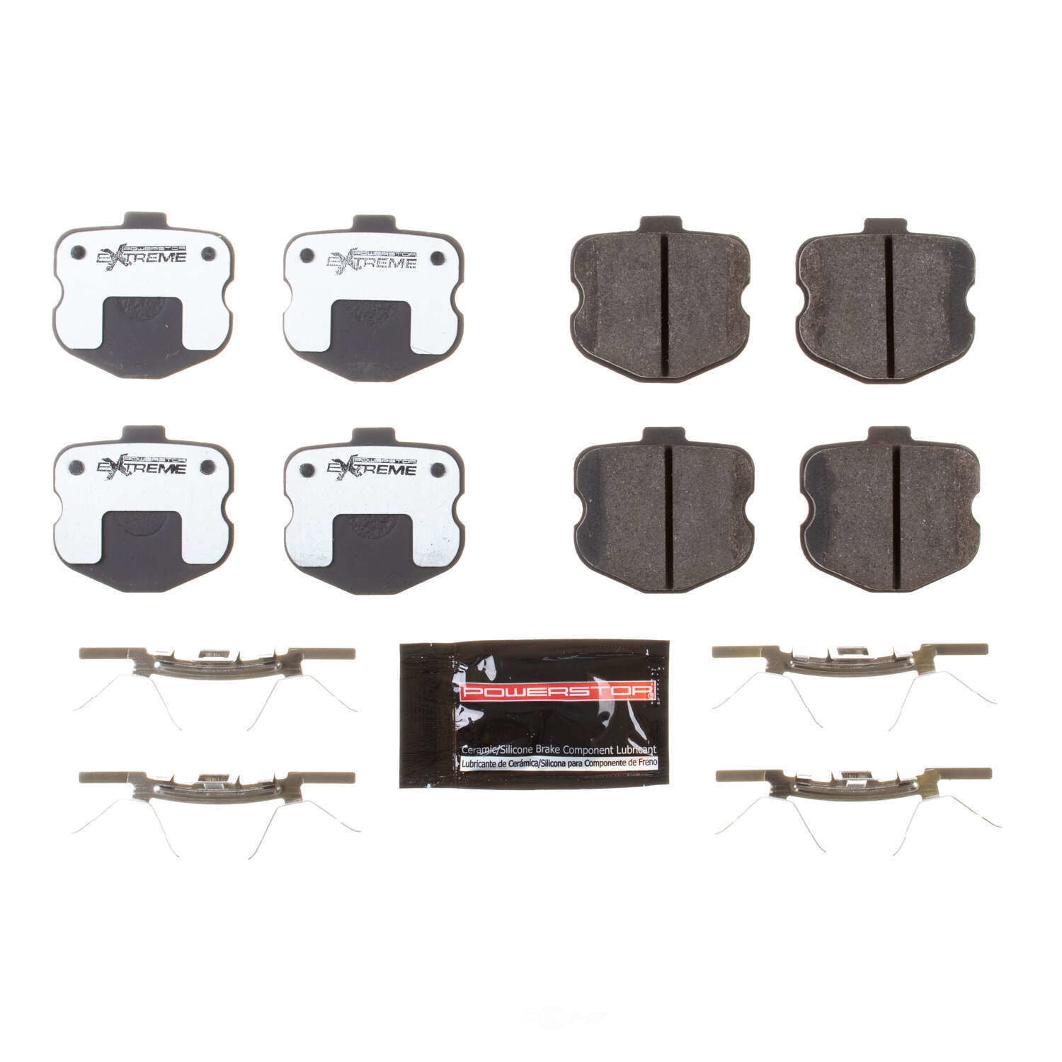 Power Stop Z26-1185R Z26 Street Warrior Carbon Fiber-Ceramic Performance Brake Pads For Chevrolet Corvette (Grand Sport 2010-2013, Z06 2006-2009)