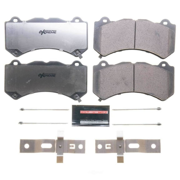 PowerStop Z26-1405 Z26 Street Warrior Carbon Fiber-Ceramic Brake Pads with Hardware Fits select: 2018-2020 DODGE DURANGO, 2016 CHEVROLET CAMARO LT