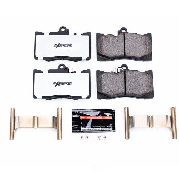 Power Stop Z26-1474A Brake Pads Z26 Street Warrior Carbon Fiber-Ceramic for 2012-2021 Tesla Model S 2016 Camaro LT 2015-2016 Corvette Stingray 2LT