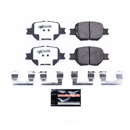 PowerStop Z26-817 Z26 Street Warrior Carbon Fiber-Ceramic Brake Pads with Hardware Fits select: 2005-2010 TOYOTA SCION TC, 2001-2005 TOYOTA CELICA