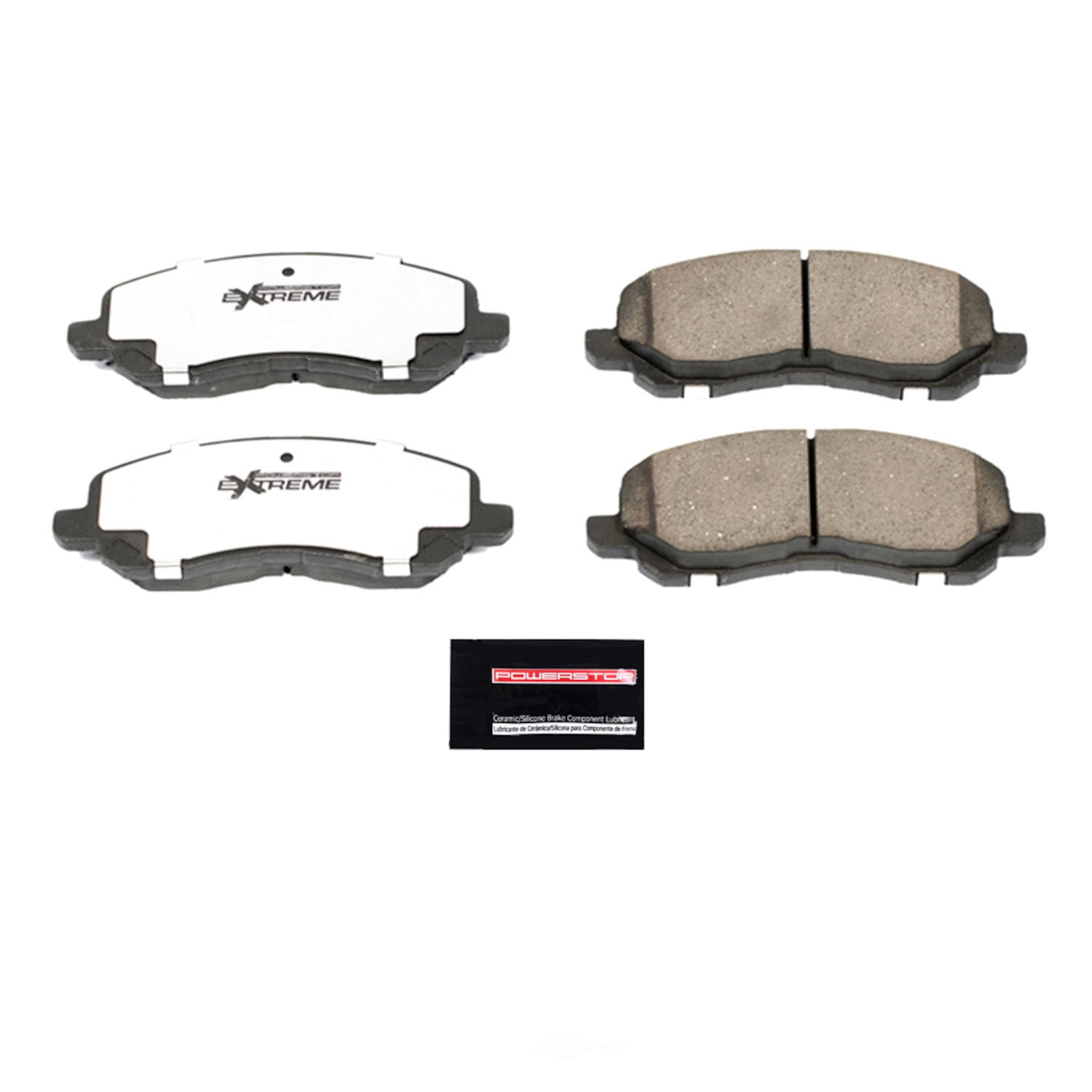 PowerStop Z26-866 Z26 Street Warrior Carbon Fiber-Ceramic Brake Pads with Hardware
