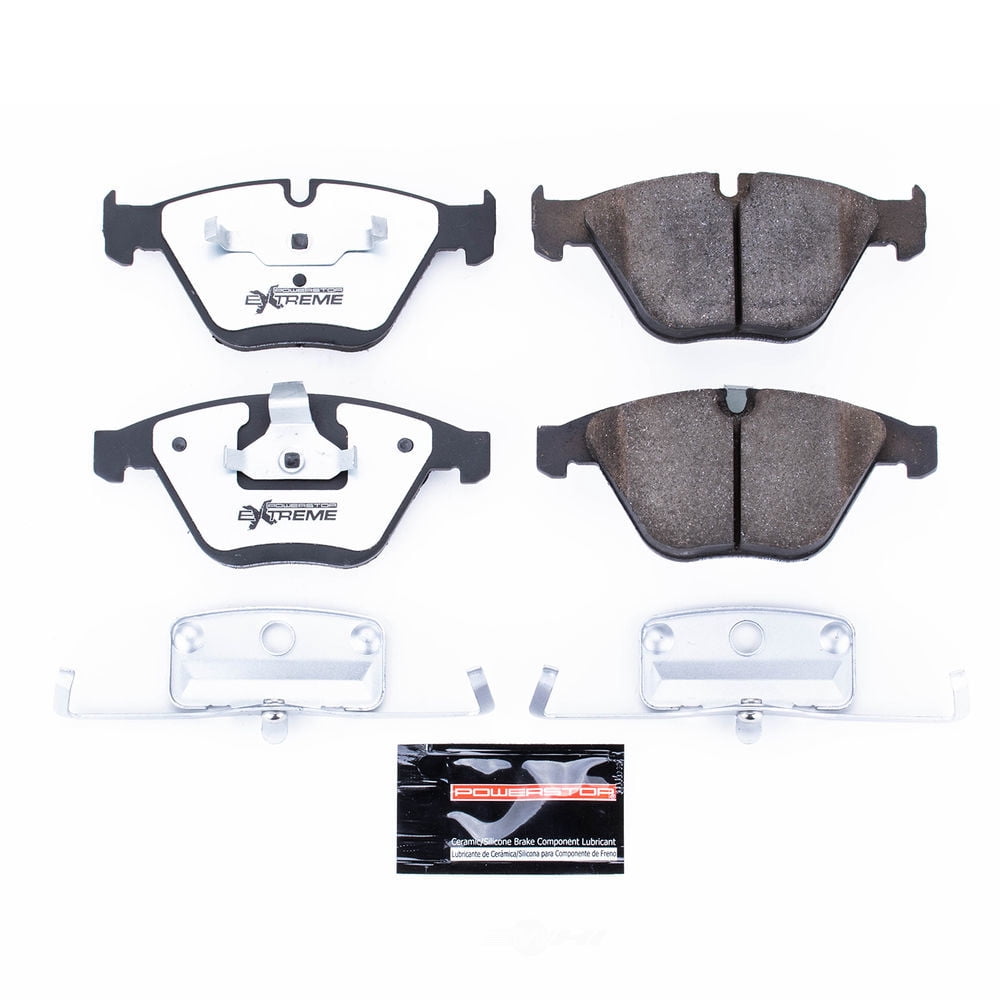 PowerStop Z26-918 Z26 Street Warrior Carbon Fiber-Ceramic Brake Pads with Hardware Fits select: 2007-2013 BMW 335, 2008-2010 BMW 528