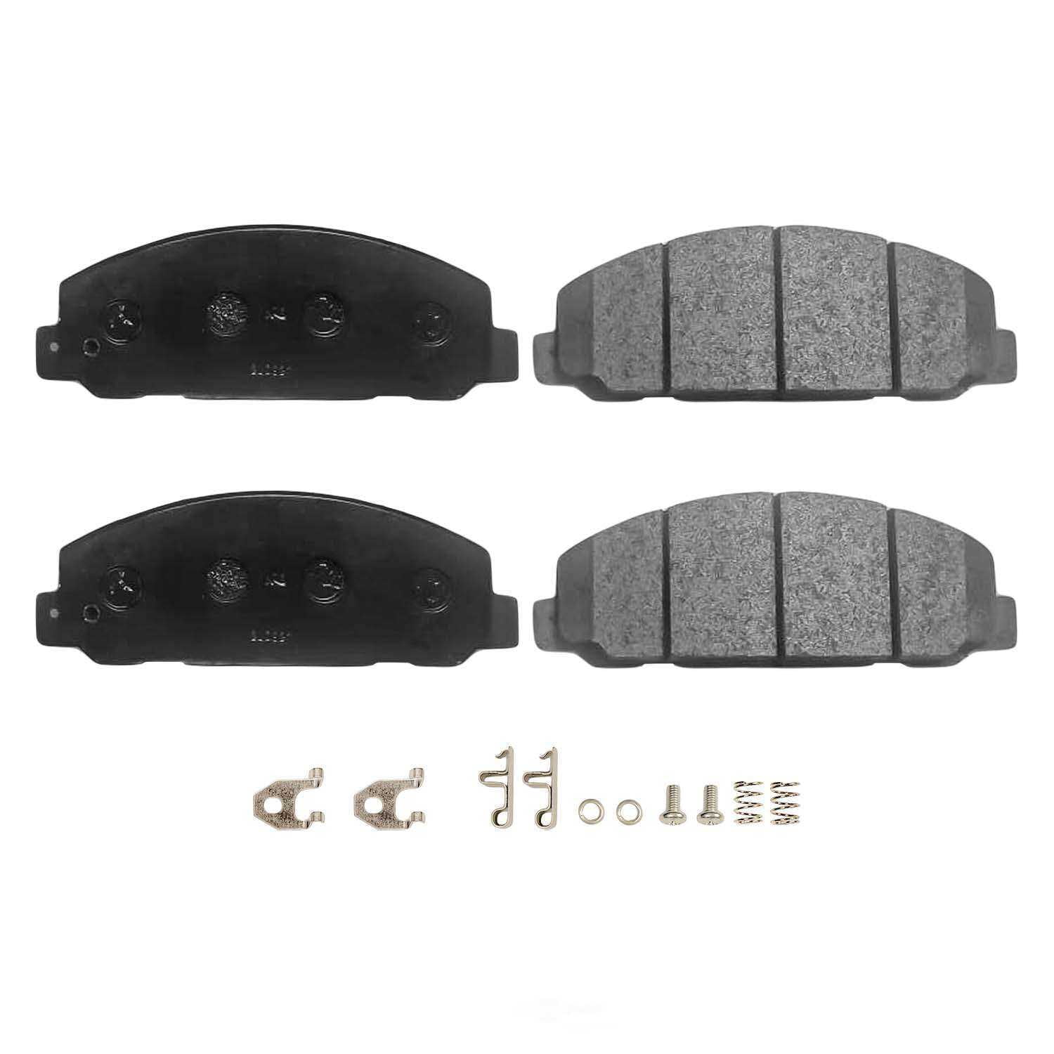 PowerStop Z47-1683 Z47 MD and Fleet Carbon-Fiber Semi-Met Brake Pads with Hardware Kit