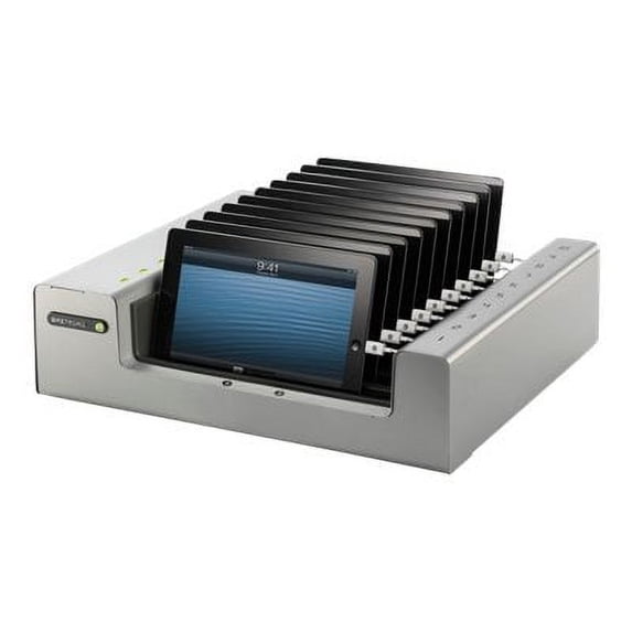 Bretford PowerSync Tray�� 10 HB717 - Charging stand - 2.1 A - 10 output connectors (Apple Dock, Lightning)