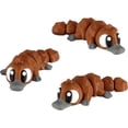 thumbnail image 1 of PowerTRC 3D Printed Articulated Platypus Fidget Toy 3 Pack – Flexible Cute Animal Desk Decor, Adult Fidget Collectible – 3D Printed in USA, 1 of 4