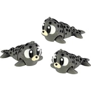 PowerTRC 3D Printed Articulated Seal Fidget Toy 3 Pack   Flexible Cute Animal Desk Decor, Adult Fidget Collectible   3D Printed in USA
