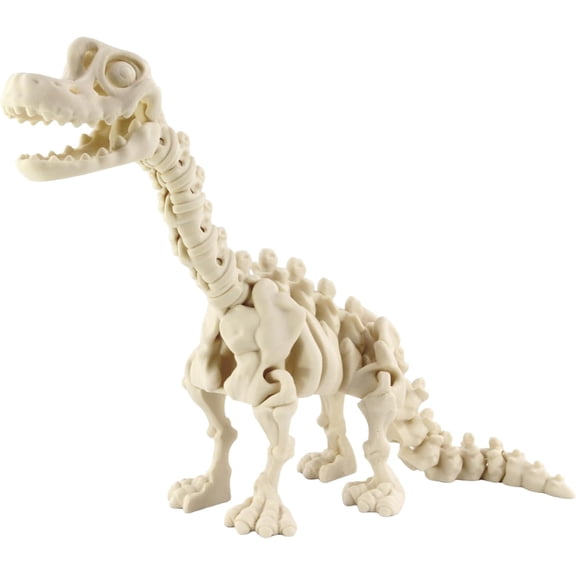 PowerTRC 3D Printed Skeleton Brachiosaurus  Prehistoric Collectible Articulating Dinosaur 3D Figurine Desk Decoration for Teens and Adults, Made in USA
