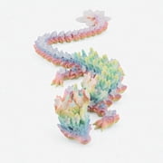 PowerTRC Articulated 3D Printed Dragon   Rainbow Blossom Dragon with Flexible Body | Desk Toy, Fidget Toy, Collectible Fantasy Creature for Teens & Adults 13 Inch