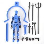 PowerTRC T13 Dummy Action Figure Blue  Dummy Multi-Jointed Movable Titan Lucky 13 Collectible Toy