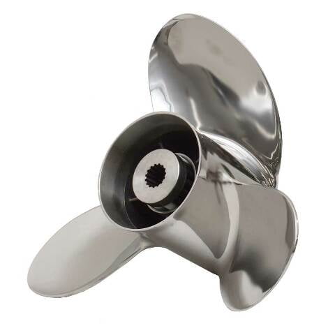 PowerTech Boat Propeller REL3R14PCL200 | RH 14 1/2 x 14 Pitch SS Yamaha
