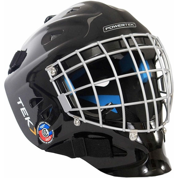 PowerTek V3.0 Adult/Senior Ice Hockey Goalie Helmet with Cage Mask, CSA Approved