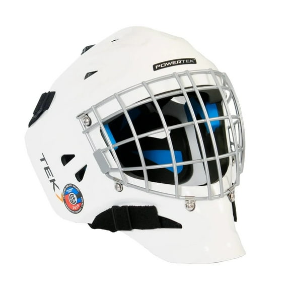 PowerTek V3.0 Adult/Senior Ice Hockey Goalie Helmet with Cage Mask, CSA Approved