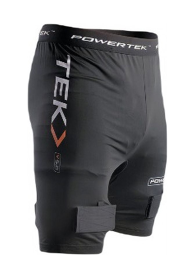 PowerTek WOMEN Ice Hockey Compression Shorts Pelvic Protector, Tabs