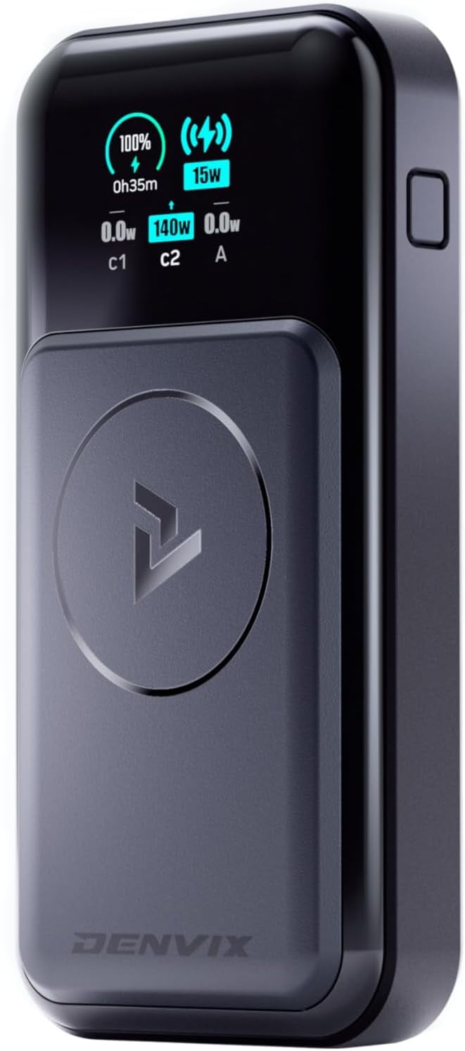 PowerX Power Bank Package, 250W 4-in-1 25,000mAh Laptop Portable Charger (91.25Wh) with Magnetic Wireless Charging