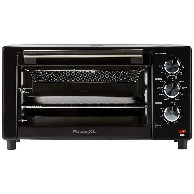 PowerXL 8 in 1 Air Fryer Grill 12.5 x 10 Air Fryer Black Nonstick Grill Plate Recipe Book
