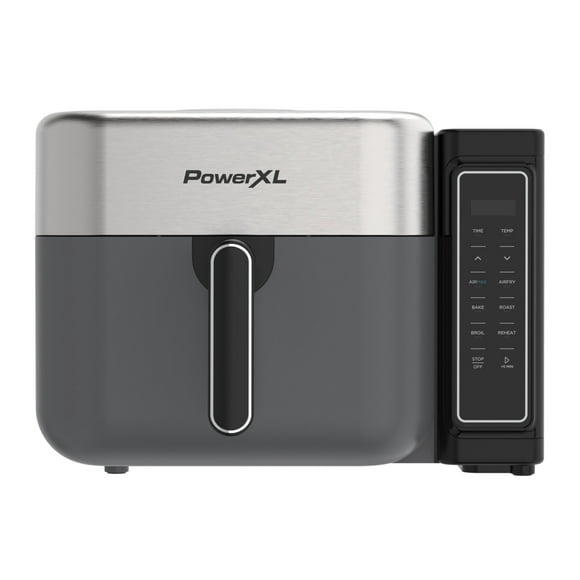 PowerXL 8 Quart AIRMAX Air Fryer Oven with 6 Pre-Sets, Two Tier Compact Design