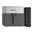 thumbnail interactive-video image 1 of PowerXL AirMax 8-Quart Air Fryer Oven, 7 Presets, Two-Tier Cooking Rack, Digital Touch Controls, 1750W, Gray & Stainless Steel, 1 of 21