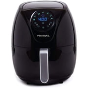PowerXL Air Fryer 4 QT Maxx, Special Edition 2022, Extra Hot Air Fry, Cook, Crisp, Broil, Roast, Bake, High Gloss Finish, Black 4 Quart