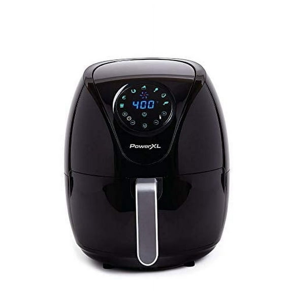 PowerXL Air Fryer 7 QT Maxx Classic, Extra Hot Air Fry, Cook, Crisp, Broil, Roast, Bake, High Gloss Finish, Nonstick, Black