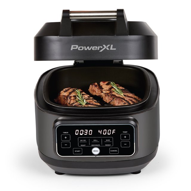 PowerXL Grill Air Fryer Home, Black, 5.5 Quart - Walmart.com