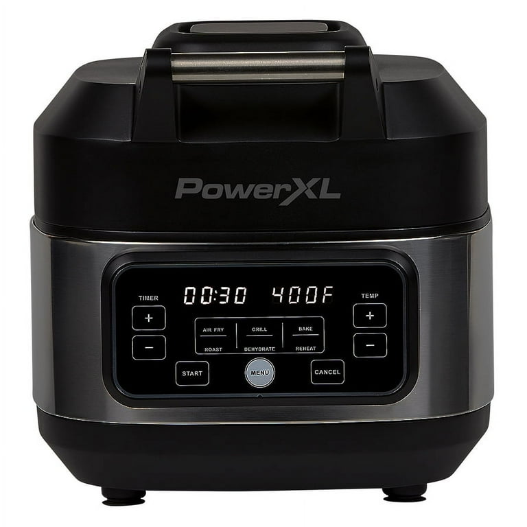 Popular PowerXL Grill Air Fryer Home, Black, 5.5 Quart